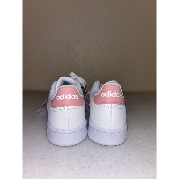 Adidas Grand Court Women’s Sneaker White Wonder Mauve Pink Size 10 – New w/ Tags - Picture 2 of 6
